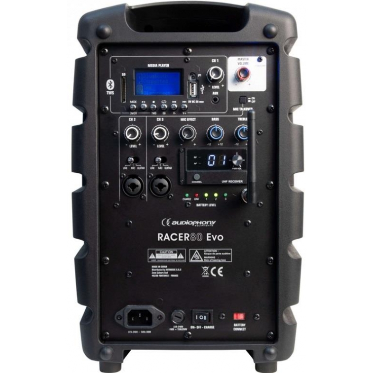 RACER 80 EVO ALTAVOZ PORTATIL 6" BATERIA 80W AUDIOPHONY