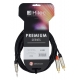 CABLE 1 MINI JACK 3.5 ST A 2 RCA 3m PREMIUM HILEC