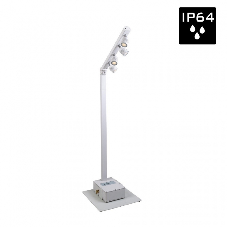 BTI-AKKUPOLE WHITE POSTE ILUMINACIÓN LED 4x5W IP-64 BATERÍA DMX BRITEQ 