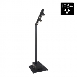 BTI-AKKUPOLE BLACK POSTE ILUMINACIÓN LED 4x5W IP-64 BATERÍA DMX BRITEQ 