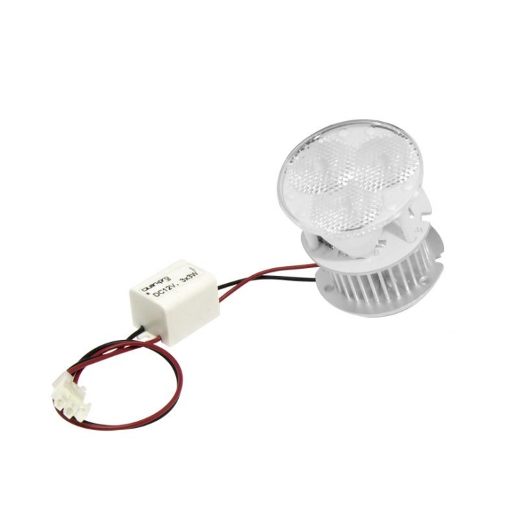 TRISPOT LED 3x3W DC700mA 12V 6500k 45º BLANCO FRÍO ENFOQUE DIFUSO