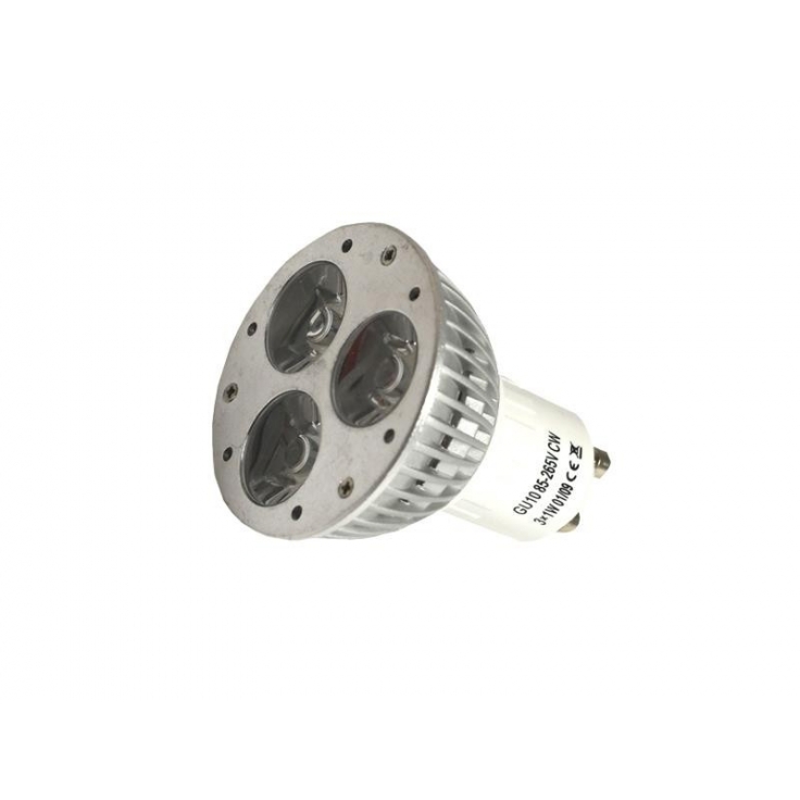DICROICA GU-10 3x1W 220V BLANCA FRIO 60º