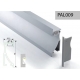 PERFIL ALUMINIO EMPOTRAR PARED 2m TAPA OPAL