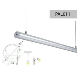 PERFIL ALUMINIO REDONDO 2m TAPA FROST