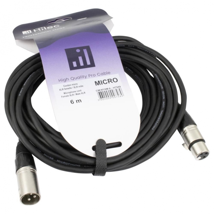 CABLE XLR MACHO A XLR HEMBRA 6M HILEC