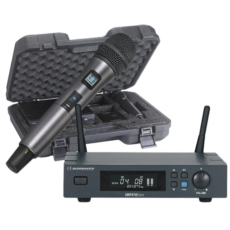 MICROFONO MANO INALAMBRICO UHF410-Hand-F5 AUDIOPHONY