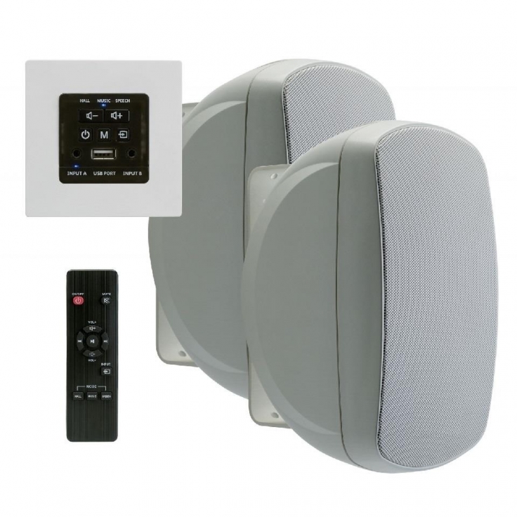 SISTEMA 2x30W MANDO AMPLIFICADOR + CAJAS ACUSTICAS