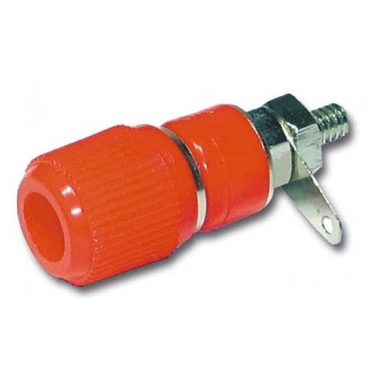 CONECTOR CHASIS BANANA HEMBRA ROJO HILEC