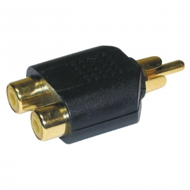 ADAPTADOR 2 RCA HEMBRA A 1 RCA MACHO