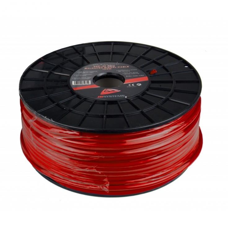 MC-01R ROJO BOBINA 100M CABLE MIC