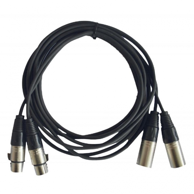 CABLE 2 XLR MACHO A 2 XLR HEMBRA 3M HILEC