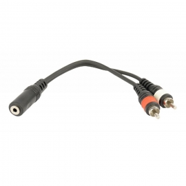 CABLE ADAPTADOR 1 JACK 3.5 HEMBRA 2 RCA MACHO HILEC