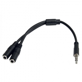 CABLE ADAPTADOR 1 JACK 3.5 MACHO 2 JACK 3,5 HEMBRA HILEC