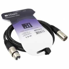CABLE XLR MACHO A XLR HEMBRA 1,50m HILEC