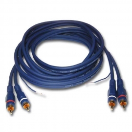 CABLE ALTA CALIDAD 2 RCA MACHO A 2 RCA MACHO + TIERRA 3m HILEC