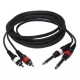 CABLE 4mm 2 RCA MACHO A 2 JACK MONO 3M HILEC
