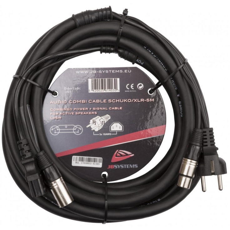AUDIO COMBI CABLE SCHUKO/XLR-5M JBSYSTEMS
