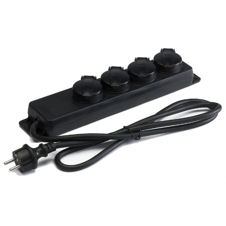 REGLETA CORRIENTE 4 SHUCKO IP-44 CABLE 3m IP-44 HILEC