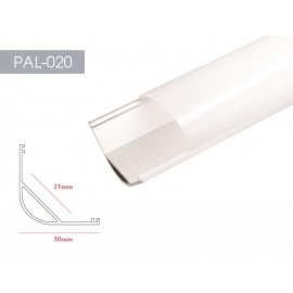 PERFIL ALUMINIO ANCHO ANGULO 45º 2m TAPA FROST/SEMI