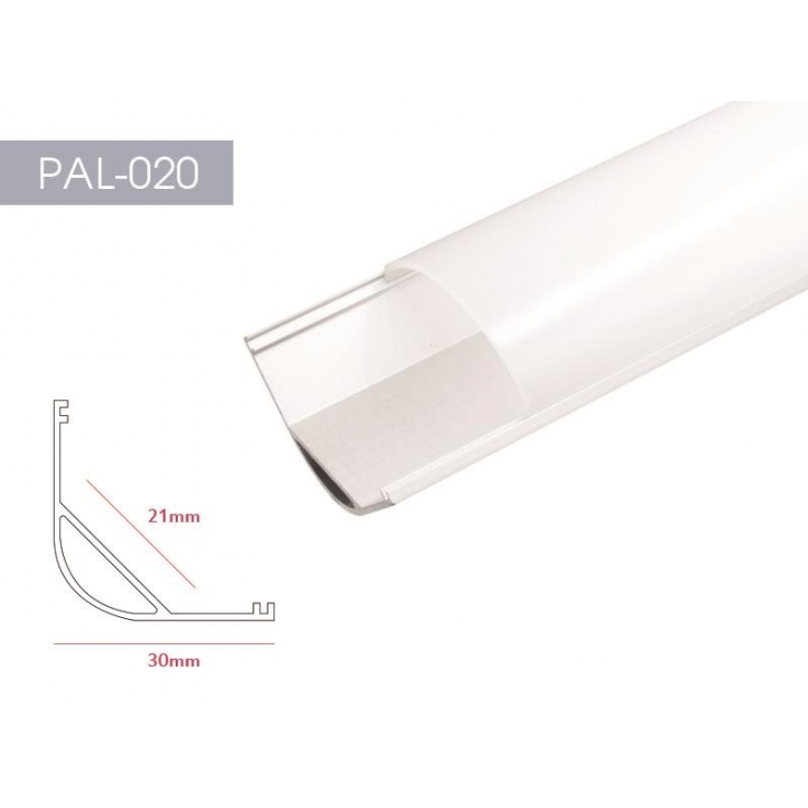 PERFIL ALUMINIO ANCHO ANGULO 45º 2m TAPA FROST/SEMI