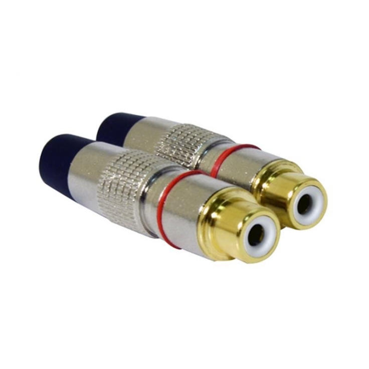 CONECTOR RCA AEREO HEMBRA SET 2 u QP-AUDIO