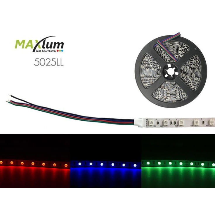 TIRA LED FLEX RGB 5m 60 LED/m 5050 24V IP-20 LL MAXLUM