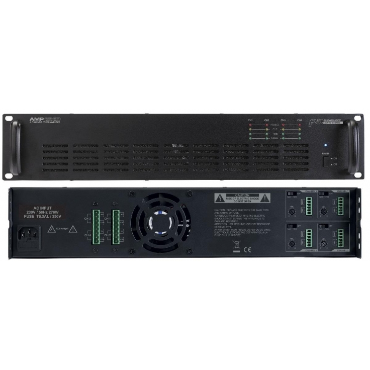 AMPLIFICADOR LINEA 100V AMP4240 4x240W 100V AUDIOPHONY