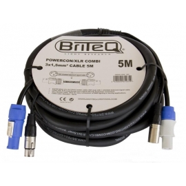 CABLE COMBI POWERCON / XLR 3X1,5mm 5M BRITEQ