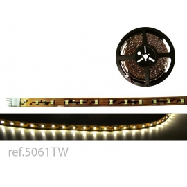 BOBINA LED FLEX 5m x 10mm 60 LED/m 3528 TW 12V IP-20 BL.CALIDO