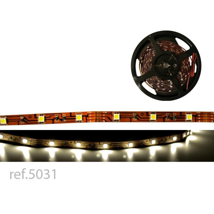 BOBINA LED FLEX 5m 30 LED/m 12V IP-20 B.CALIDO