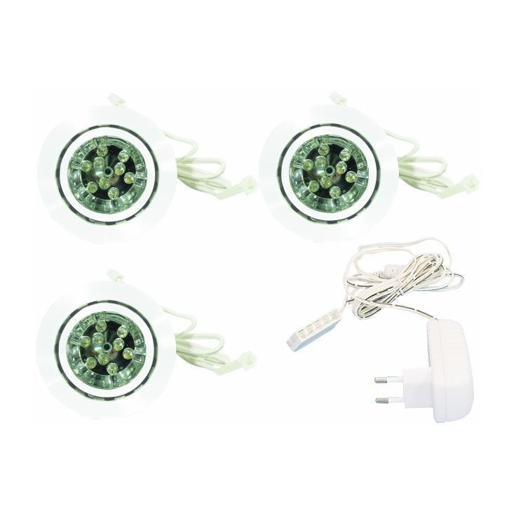 SET 3 AROS BLANCOS 9 LED,S VERDE 51935165